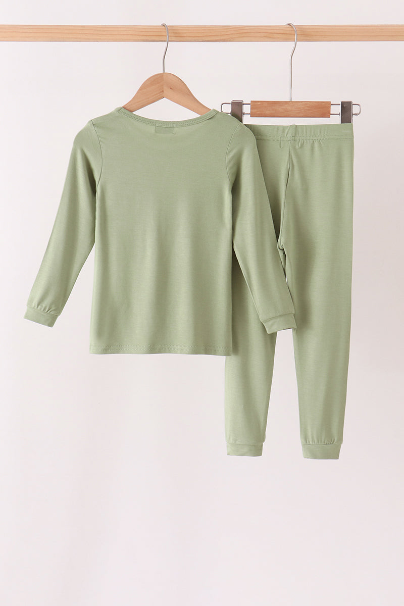 Green bamboo pajama set – view 6