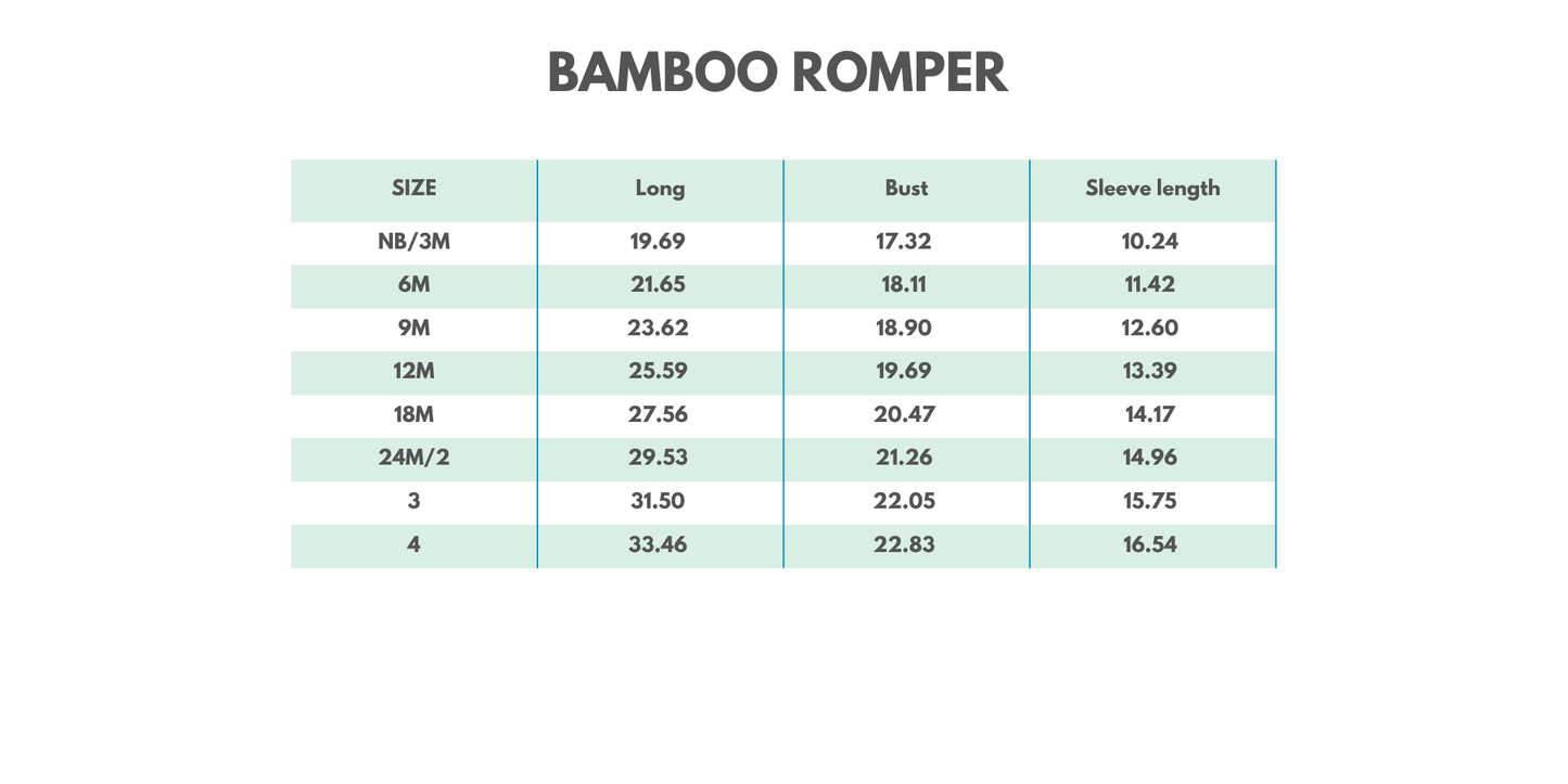 Blue character bamboo romper set
