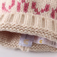 Cream XOXO knit beanie pom pom hat