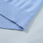 Beau Blue Solid Color Ribbed Trim Round Neck Ruffle Short Sleeve Sweater