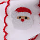 Santa embroidery hair bow
