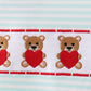 Blue bear embroidery top