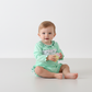 Green embroidery ruffle bubble