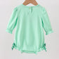 Green embroidery ruffle bubble