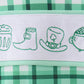 Green parade embroidery gingham romper