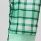 Green parade embroidery gingham romper