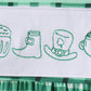 Green parade embroidery gingham dress