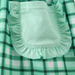 Green parade embroidery gingham dress