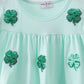 Mint clover sequin ruffle tiered dress