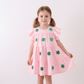Pink clover sequin ruffle tiered dress