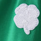 Green clover sequin ruffle tiered dress