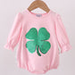 Pink clover glitter ruffle bubble