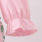 Pink clover glitter ruffle bubble