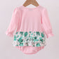 Pink clover glitter ruffle bubble
