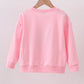 Pink clover glitter mom&me top