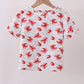 Lobster print muslin top