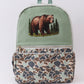 Camouflage bear print backpack
