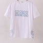 White MAMA bow applique mom&me top