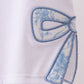 White MAMA bow applique mom&me top