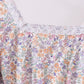Purple floral lace women dress