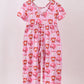 Pink bow baseball bamboo jumpsuit