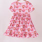 Pink bow baseball bamboo dress