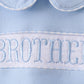 Blue brother smocked shorts set