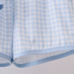 Blue brother smocked shorts set