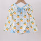 Blue bow lemon rashguard