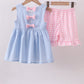 Blue sailboat embroidery jacquard shorts set