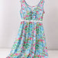 Green tropical garden dress