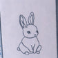 Blue bunny floral basket