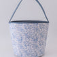 Blue bunny floral basket