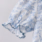 Navy bunny embroidery floral peter pan collar bloomer set