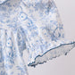 Navy bunny embroidery floral peter pan collar bubble