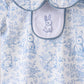 Navy bunny embroidery peter pan collar bloomer set