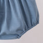 Navy bunny embroidery peter pan collar bloomer set
