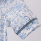 Navy bunny embroidery peter pan collar bubble