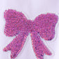 White bow sequin mom&me sweatshirt