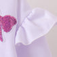 White bow sequin mom&me sweatshirt