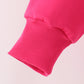 Magenta bow sequin mom&me sweatshirt