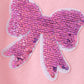 Pink bow sequin mom&me sweatshirt