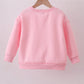 Pink heart love smile sequin fleece mom&me sweatshrit