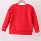 Red heart love smile sequin fleece mom&me sweatshrit