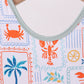 Coconut trees lobsters print bamboo jumpsuit