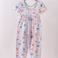 Coconut trees lobsters print bamboo jumpsuit