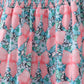 Pink floral smocked tiered dress