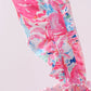 Pink floral smocked ruffle mom&me tiered dress