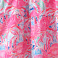 Pink floral smocked ruffle mom&me tiered dress