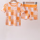 Tennessee floral checkered bamboo pajama set